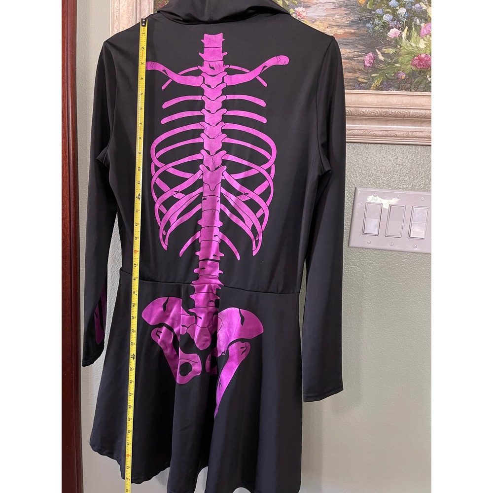 Spirit Halloween Costume Skeleton Graphic Dress Women's L Large Used - Picture 7 of 10
